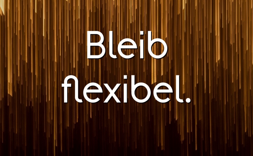 LEARNING #6: Bleib flexibel.
